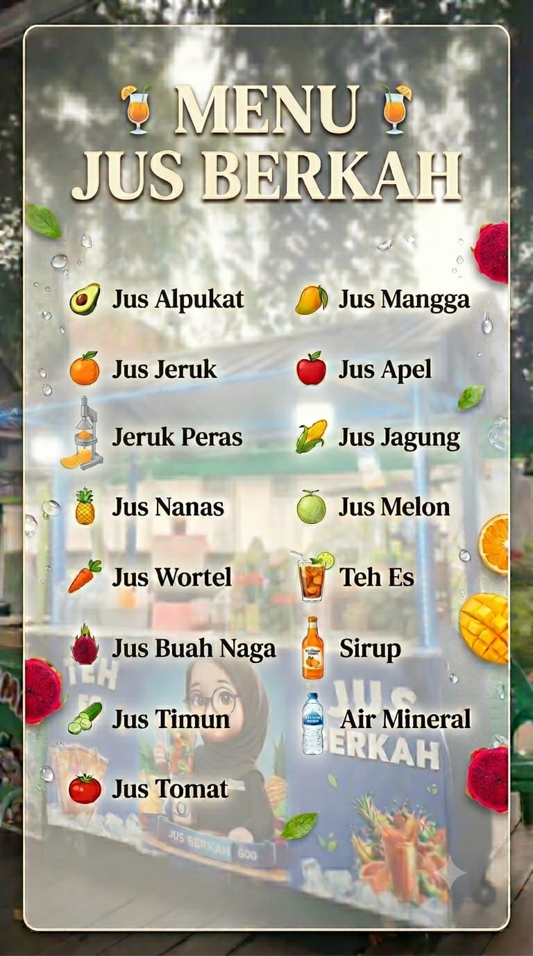 Menu Jus Berkah